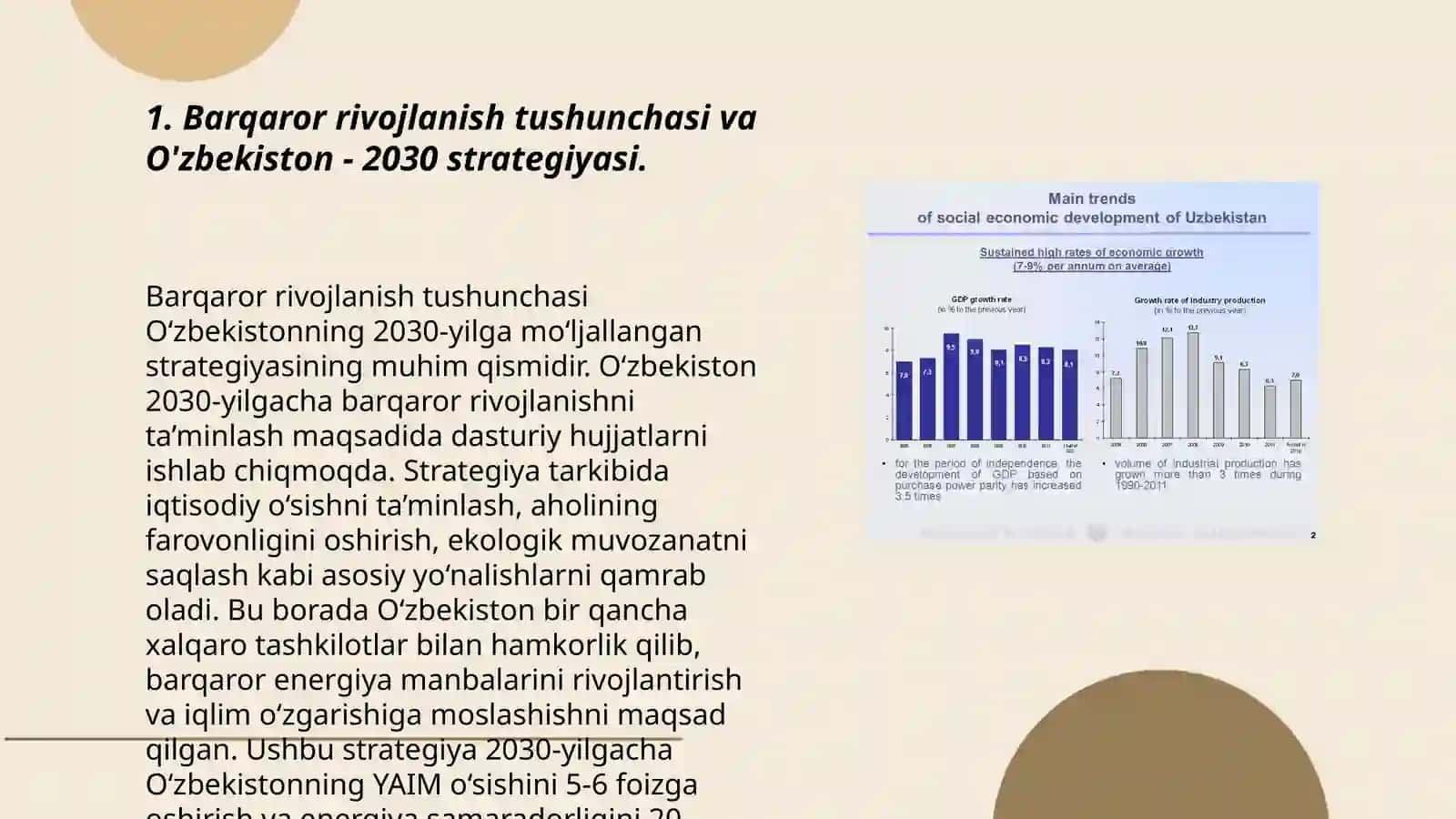 Barqaror rivojlanish tushunchasi va O'zbekiston - 2030 strategiyasi 3