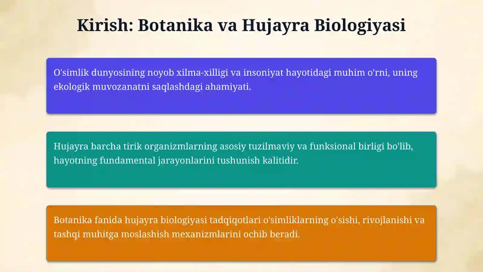 Botanika faniga kirish hujayra haqida malumot 3