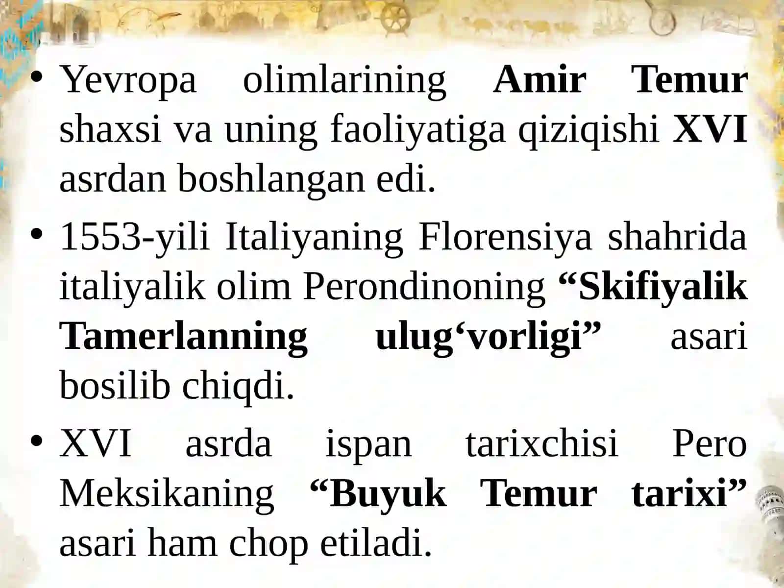 AMIR TEMURNING JAHON TARIXIDA TUTGAN O‘RNI 3