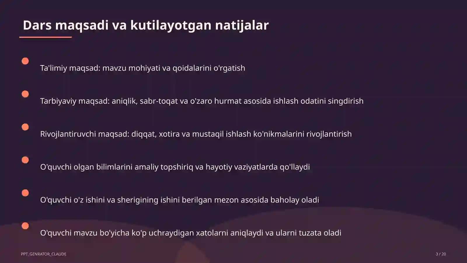 Rasmiy hujjatlar tili: ariza, tavsifnoma, rezyume (11-sinf) 3