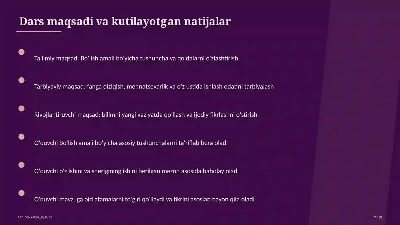 Bo'lish amali (2-sinf) 2