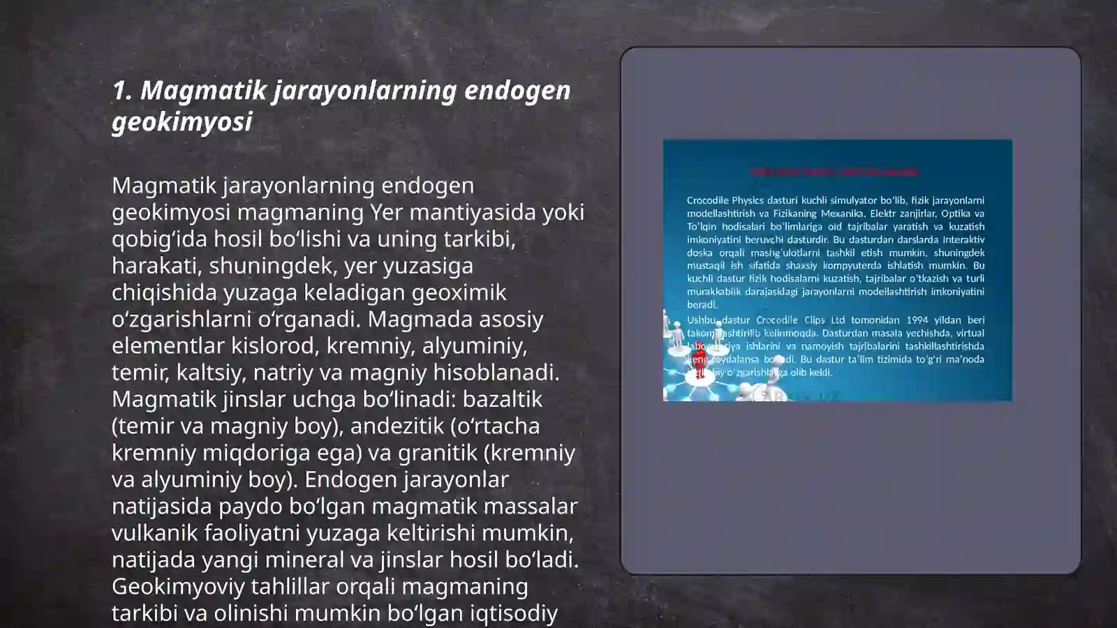 Endogen va Ekzogen jarayonlar geokimyosi metamorfik jarayonlar geokimyosi 3