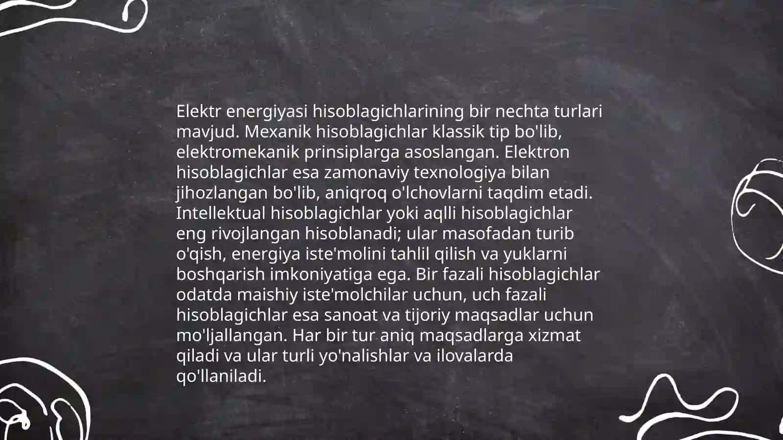 Elektr energiyasi hisoblagichlarini o'rganish 3