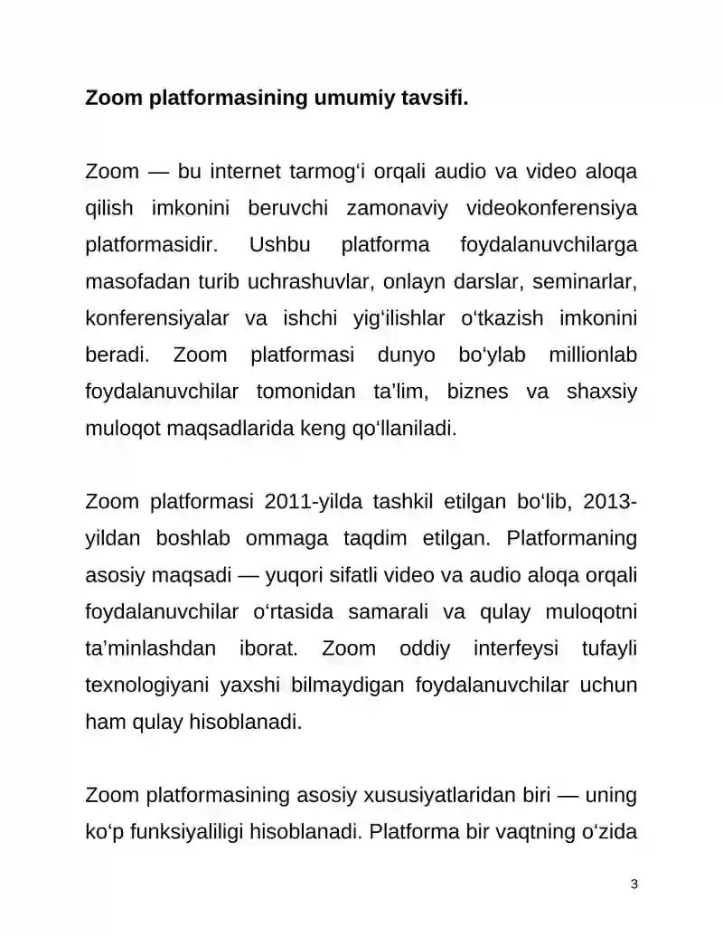 Zoom platformasi 3