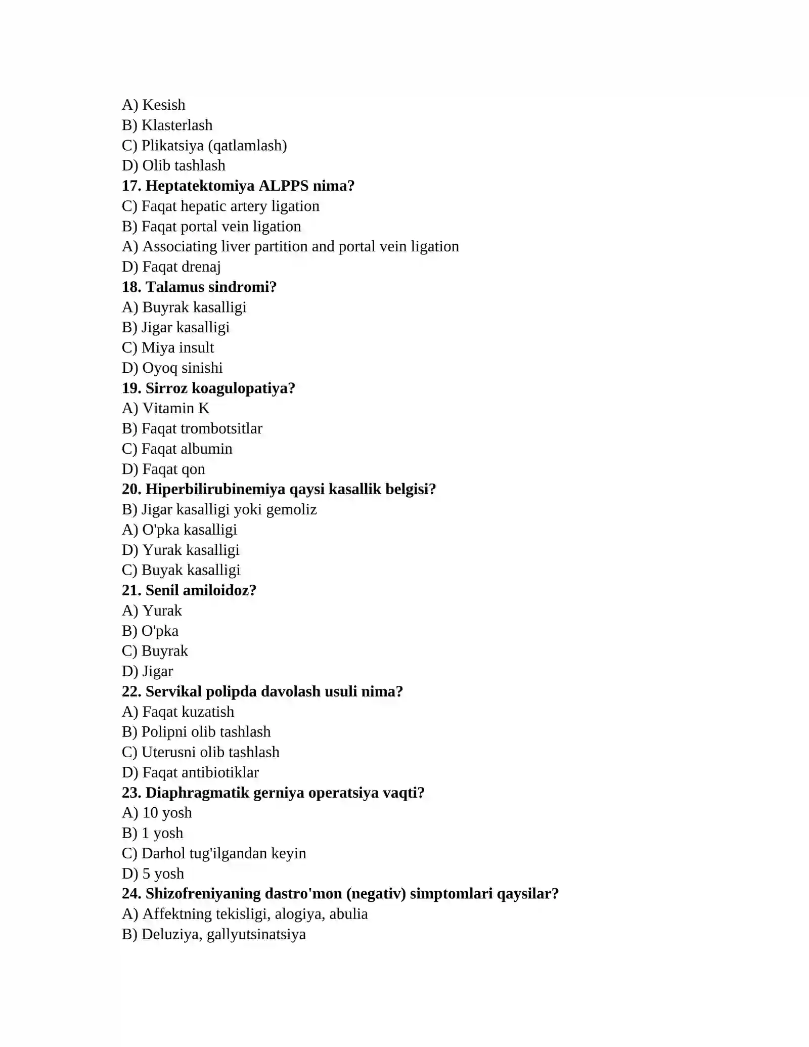 Bolalar kasalliklari testlari 3
