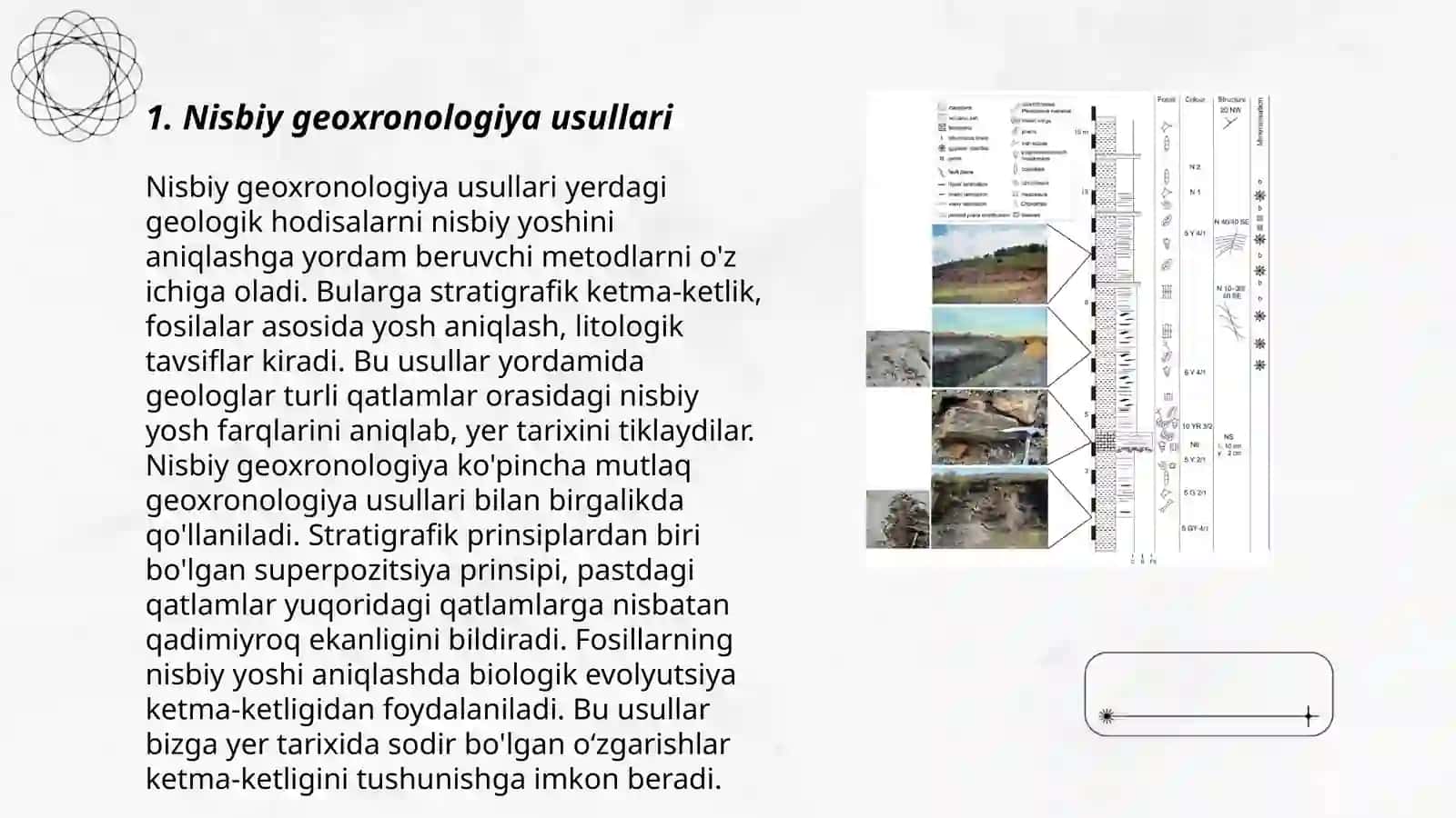 Geoxronologiya.Nisbiy va mutloq geoxronologiya,geoxronologiya usullari 3