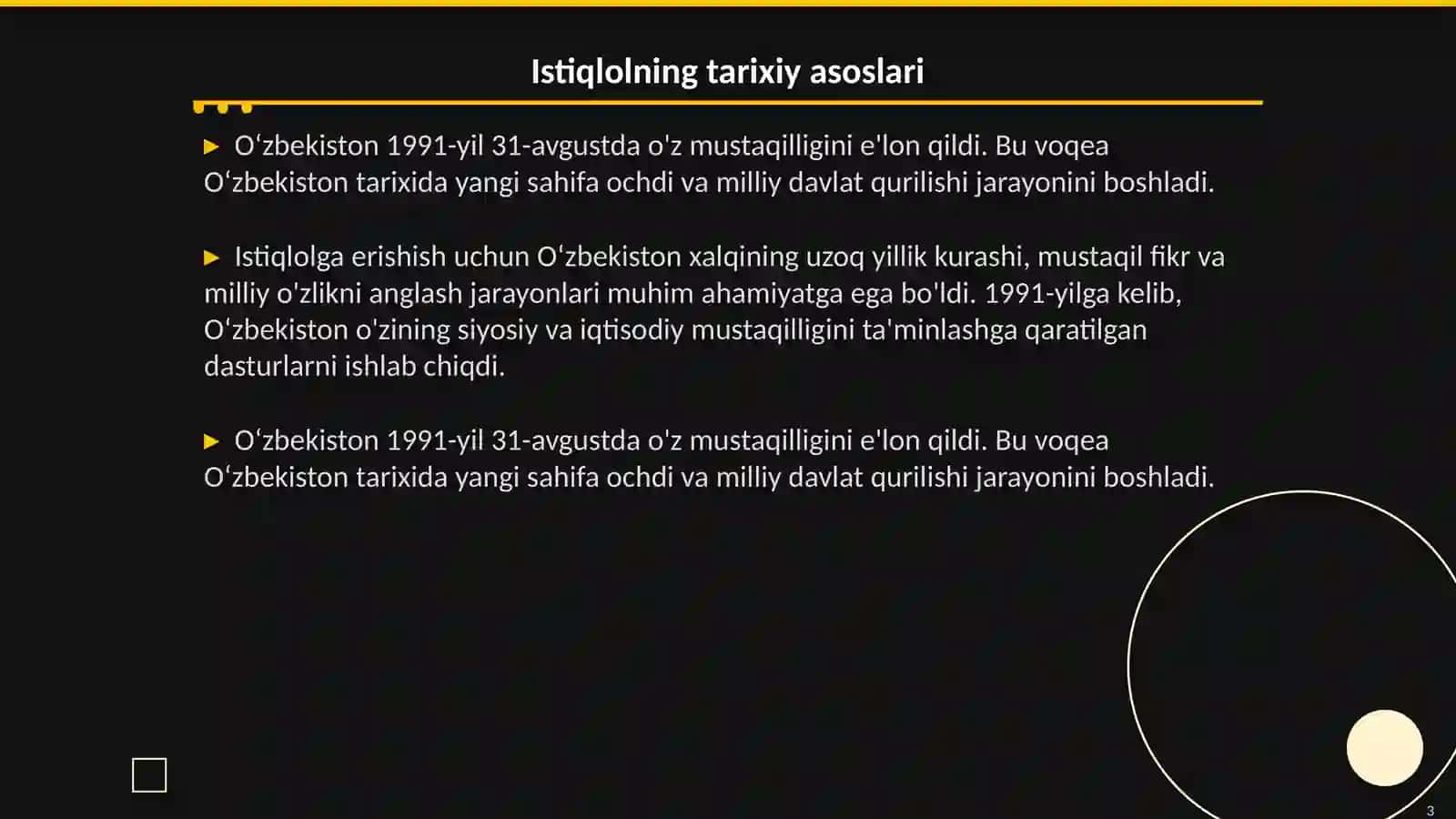 Istiqlolning Tarixiy Asoslari 3