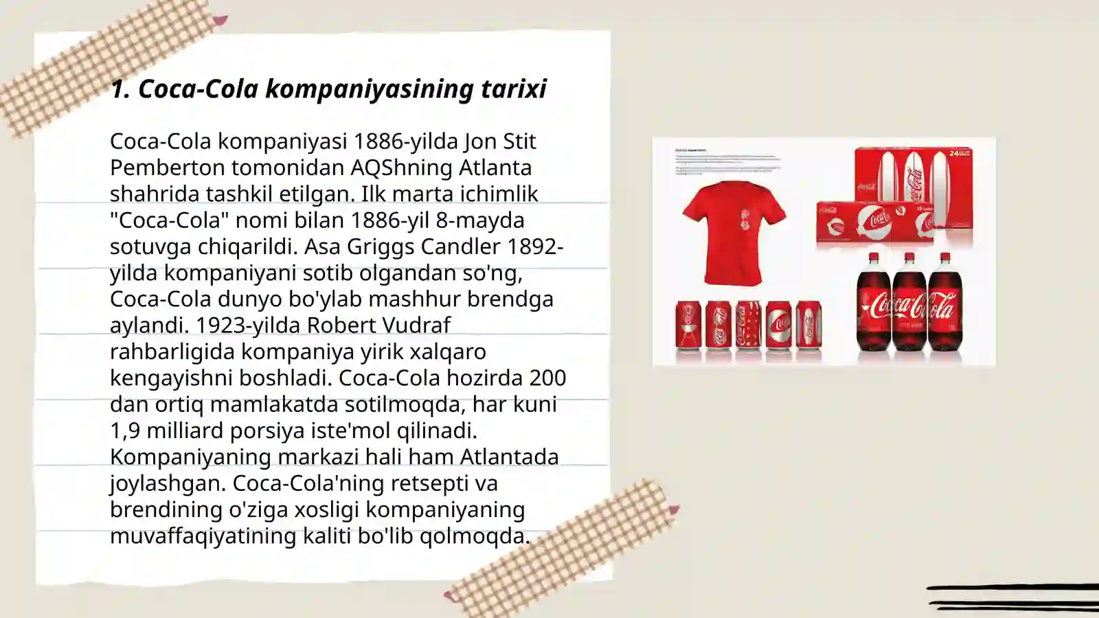 Coca-Cola kompaniyasi haqida 3