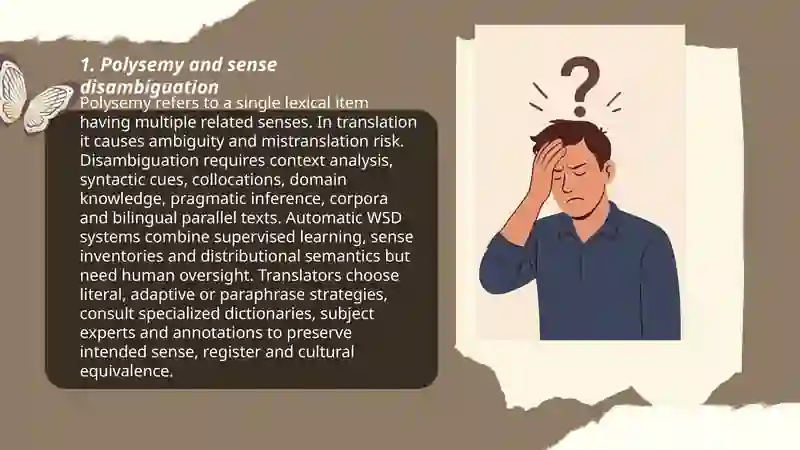 Lexical problems in translation 3