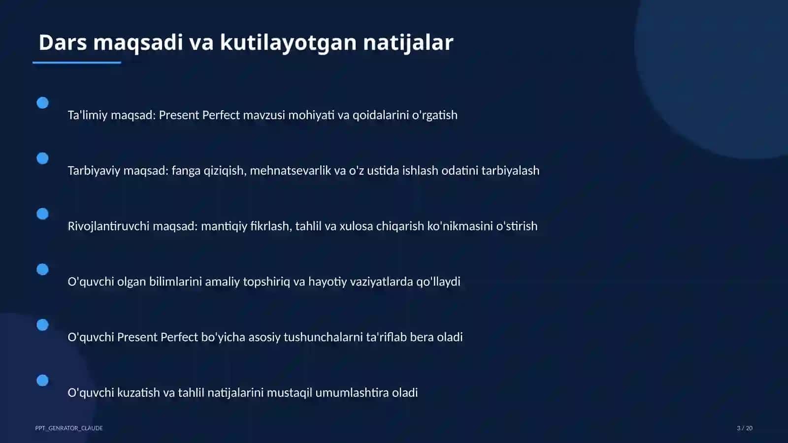 Present Perfect (8-sinf) 3