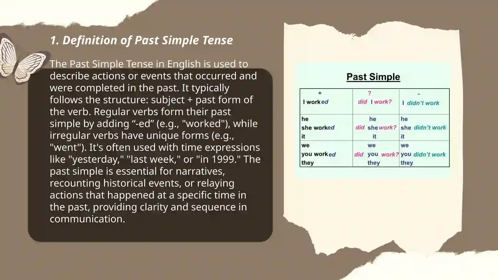 Past Simple Regular Verbs 3