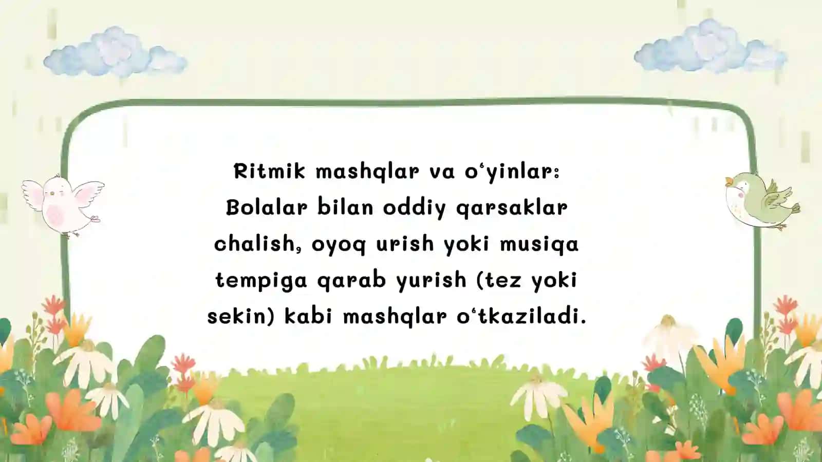 Bolalarni  musiqiy  ritmik  harakatlarga o‘rgatish 3