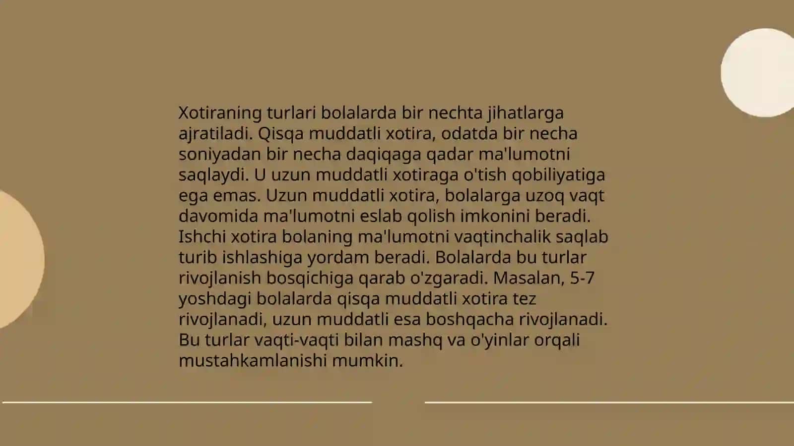 Bolalarda xotiraning rivojlanishi 3