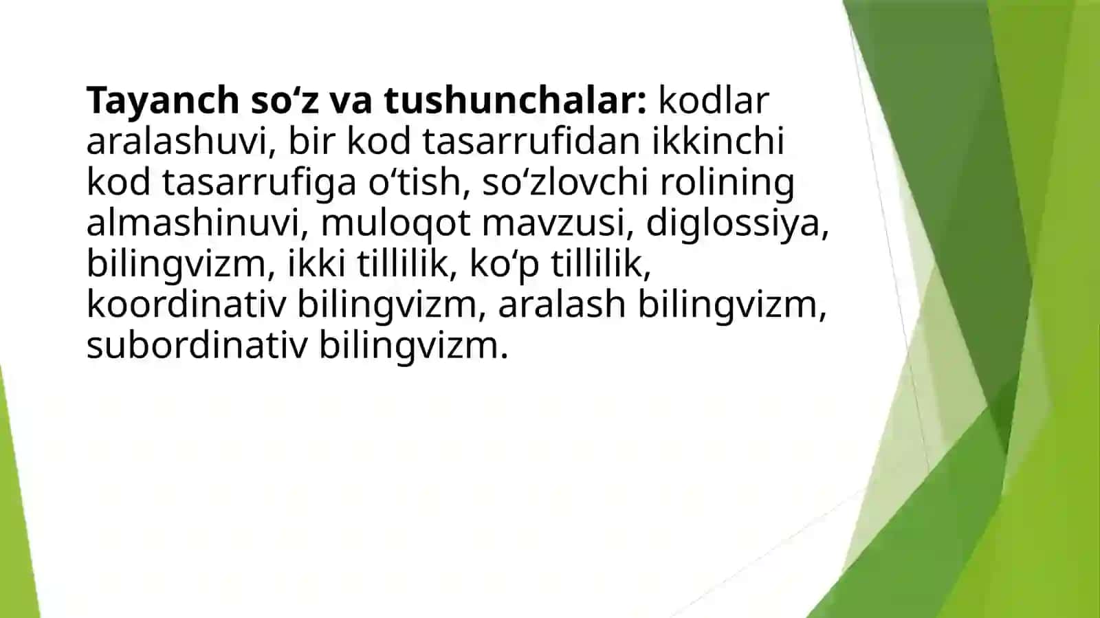 Interferensiya.Kodlar aralashuvi 3