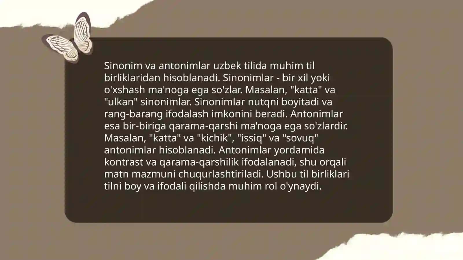 Sinonim va antonimlar 3