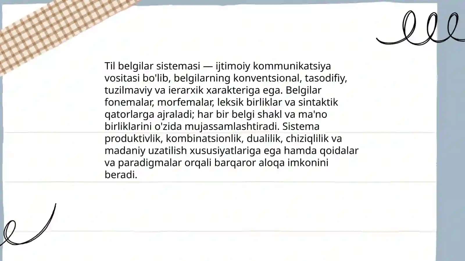 Til VA nutq birliklari ular o'rtasidagi paradigmatik sintagmatik VA ierarxik munosabatlar 3