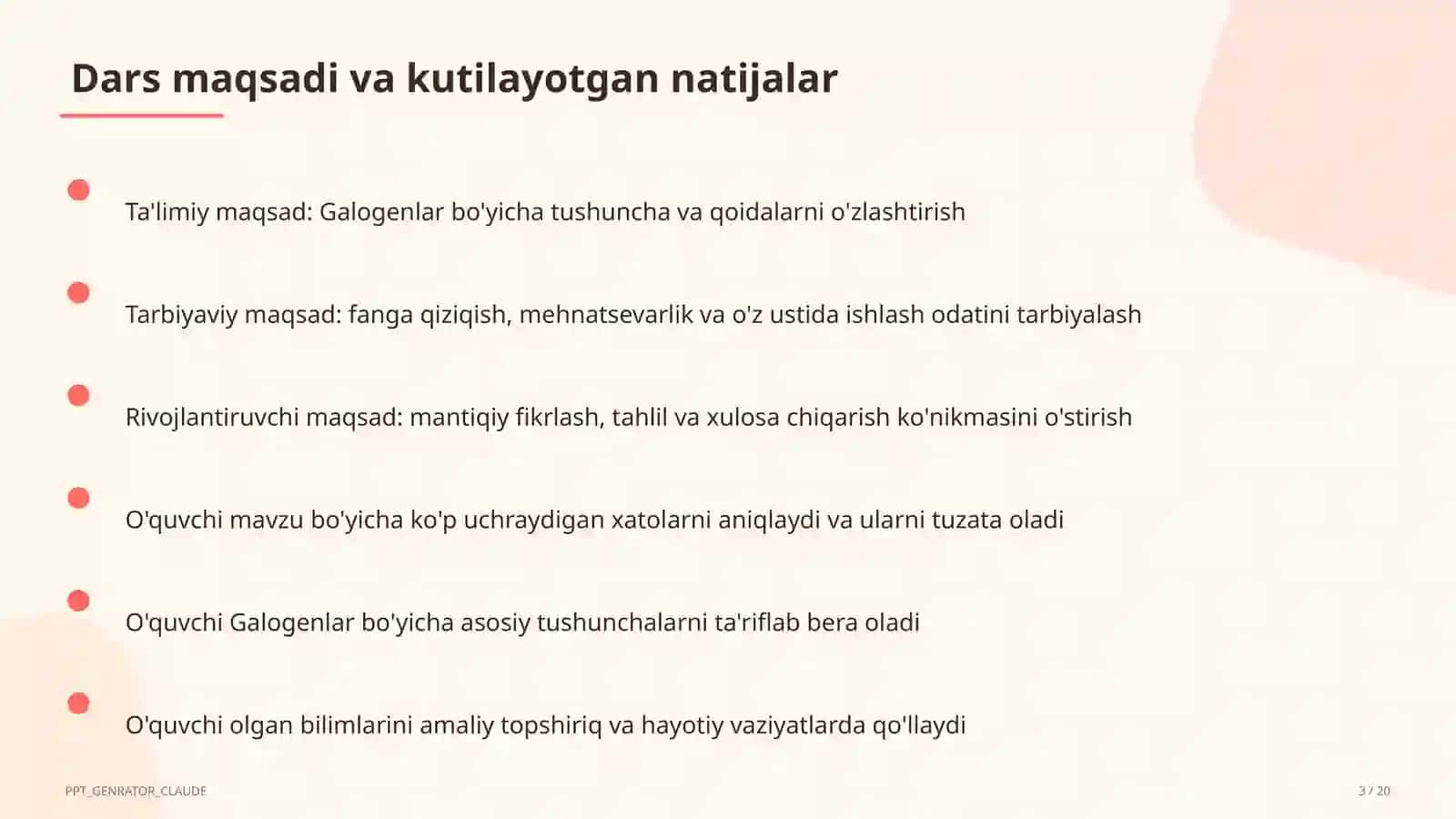 Galogenlar (9-sinf) 3