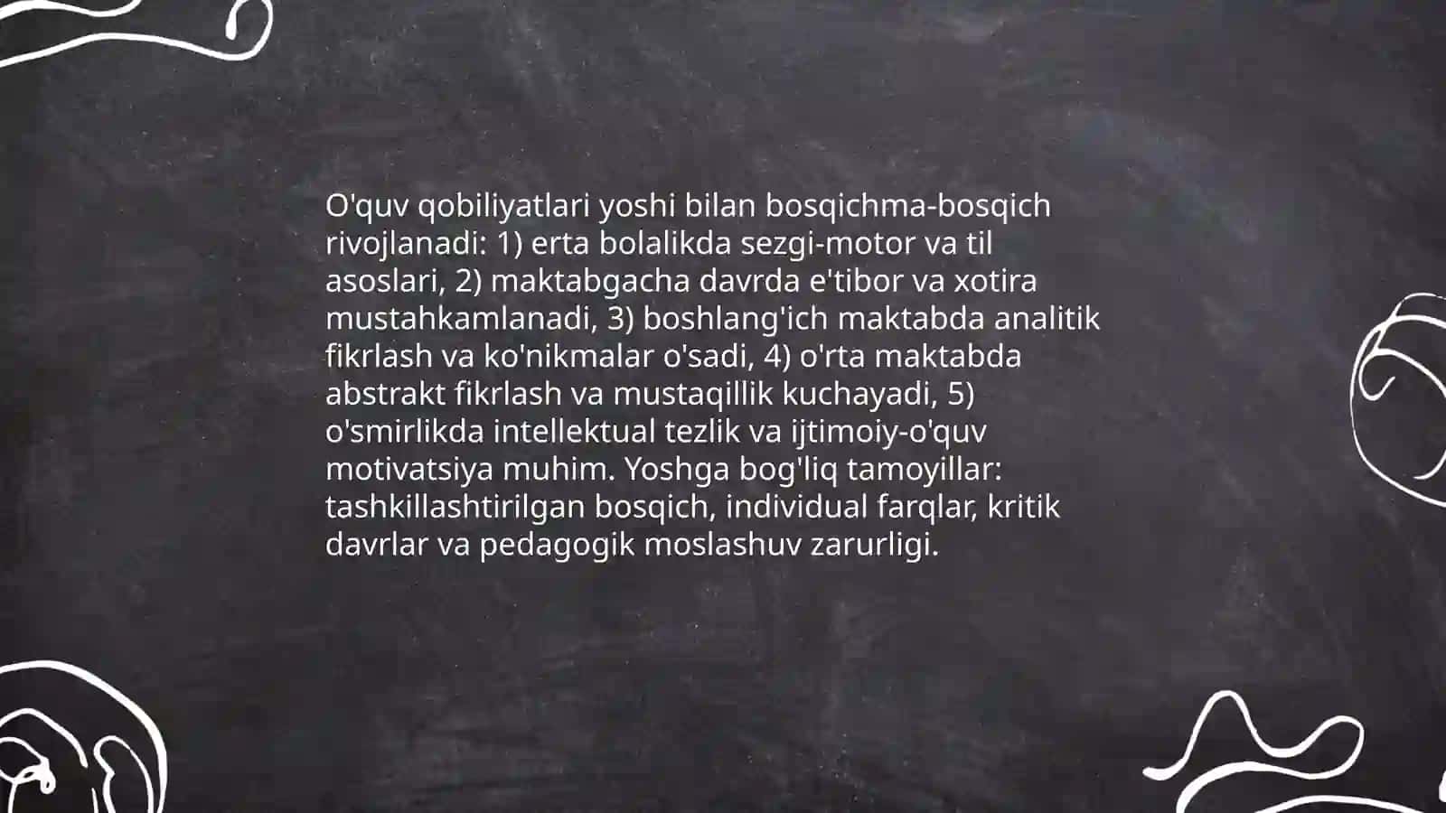 O'quv qobiliyatlari rivojlantirishning yoshga bog 'liq xususiyatlari 3