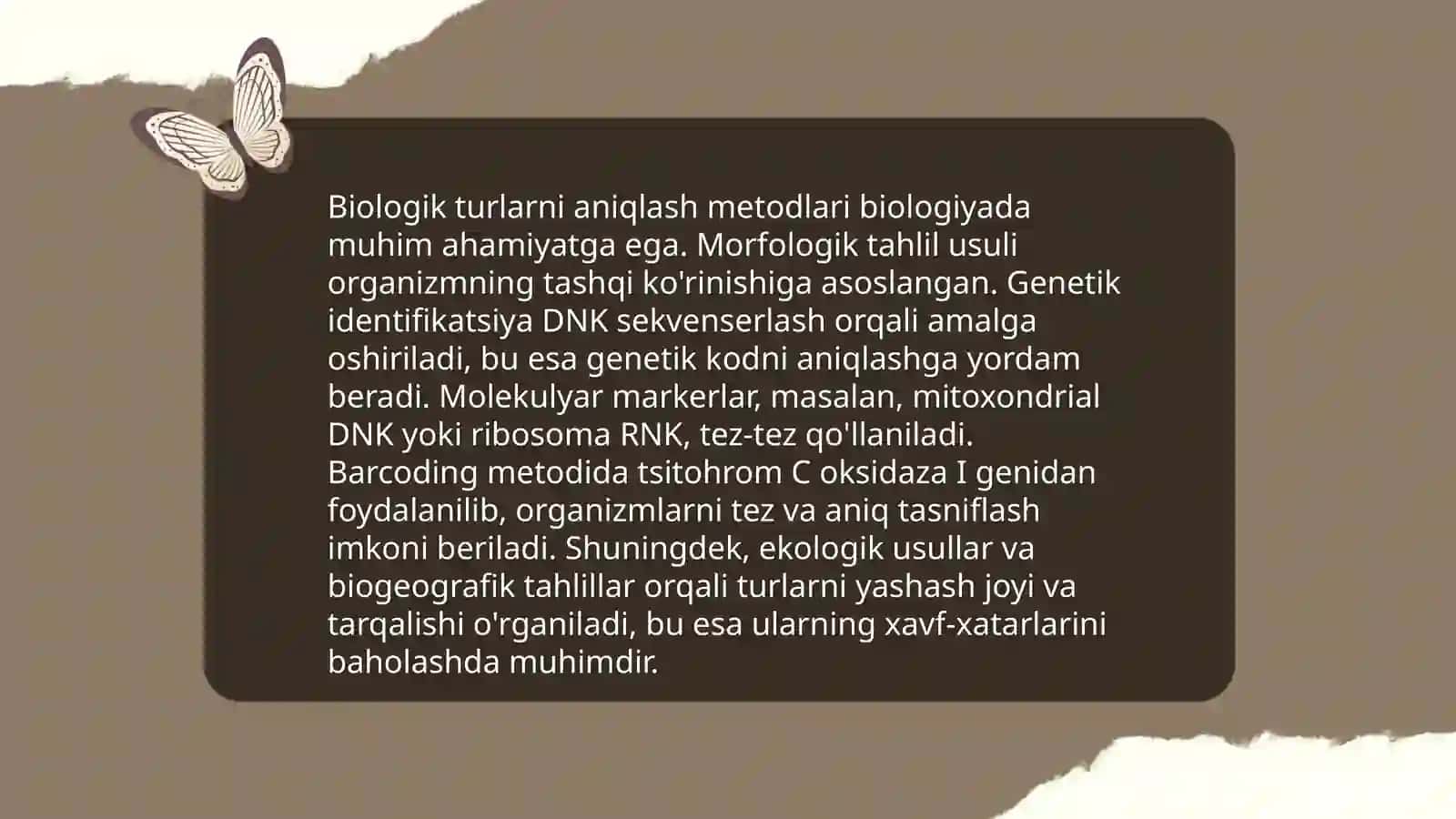 Biologik turlarni xilma-xilligi va noyobligini baholash metodlari 3