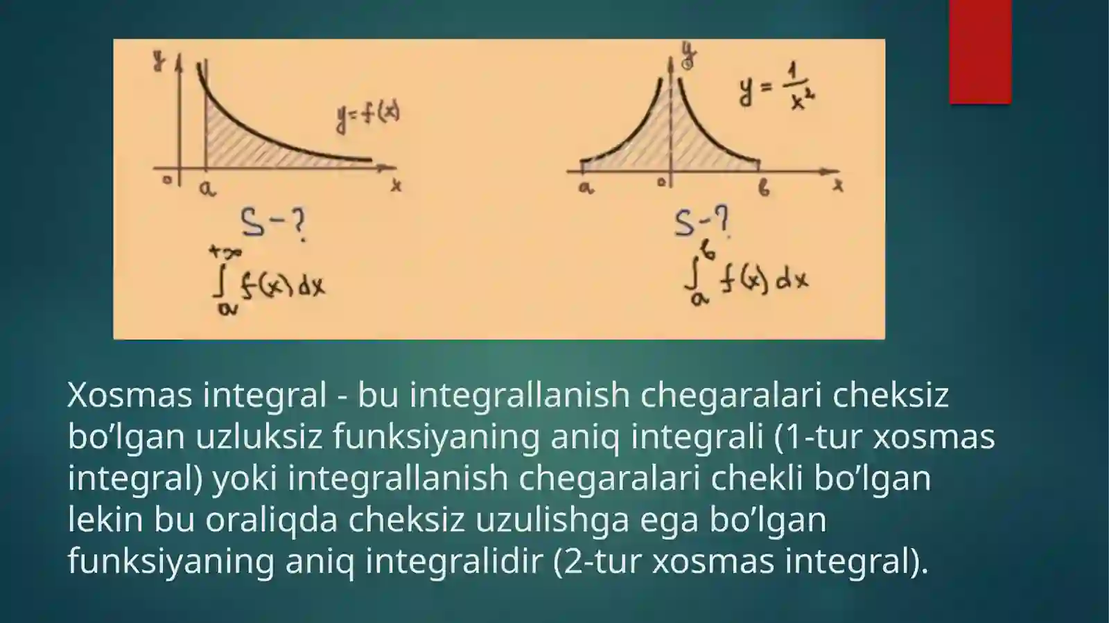 Xosmas integrallar 3