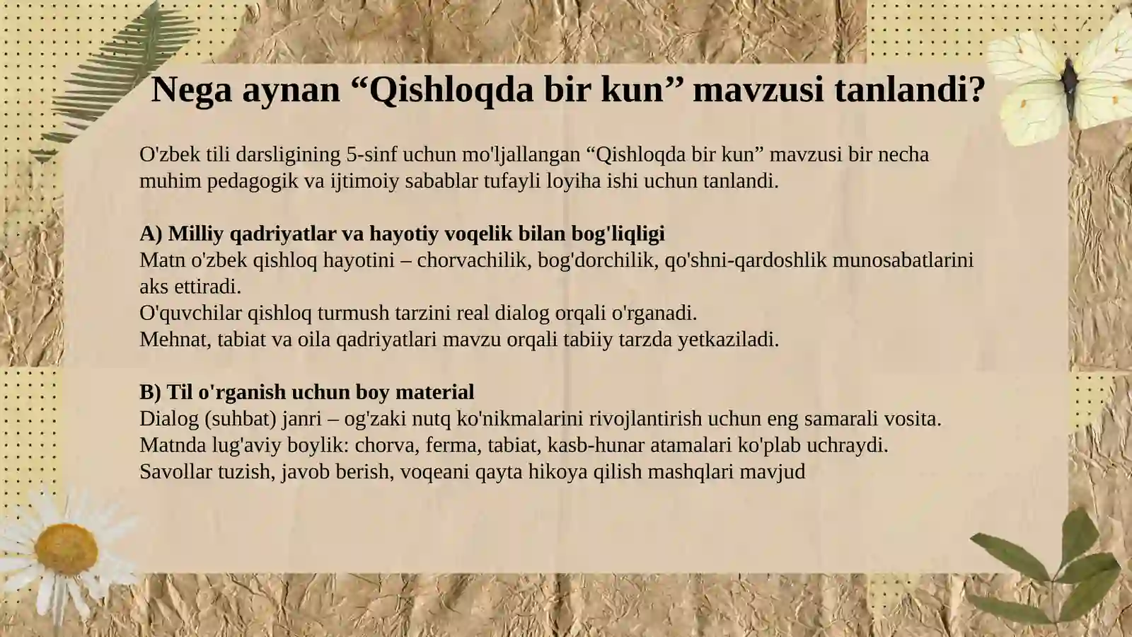 Qishloqda bir kun 3