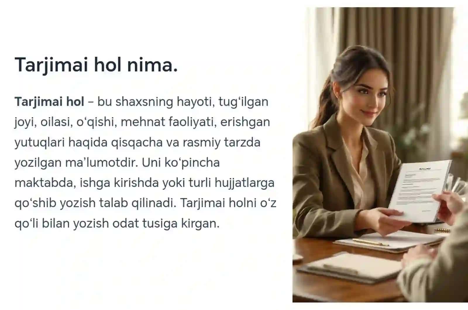Tarjimai hol 3