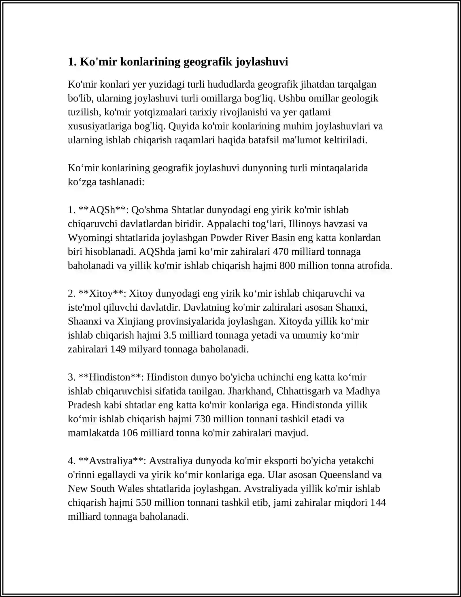 KO'MIR, NEFT,TAABIY GAZ VA ATOM ENERGIYALARI ZAXIRALARI 3