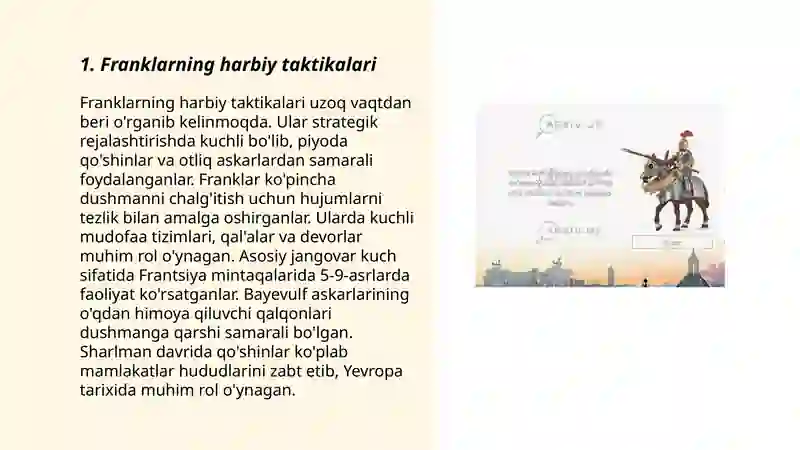 Franklarning harbiy taktikalari 3