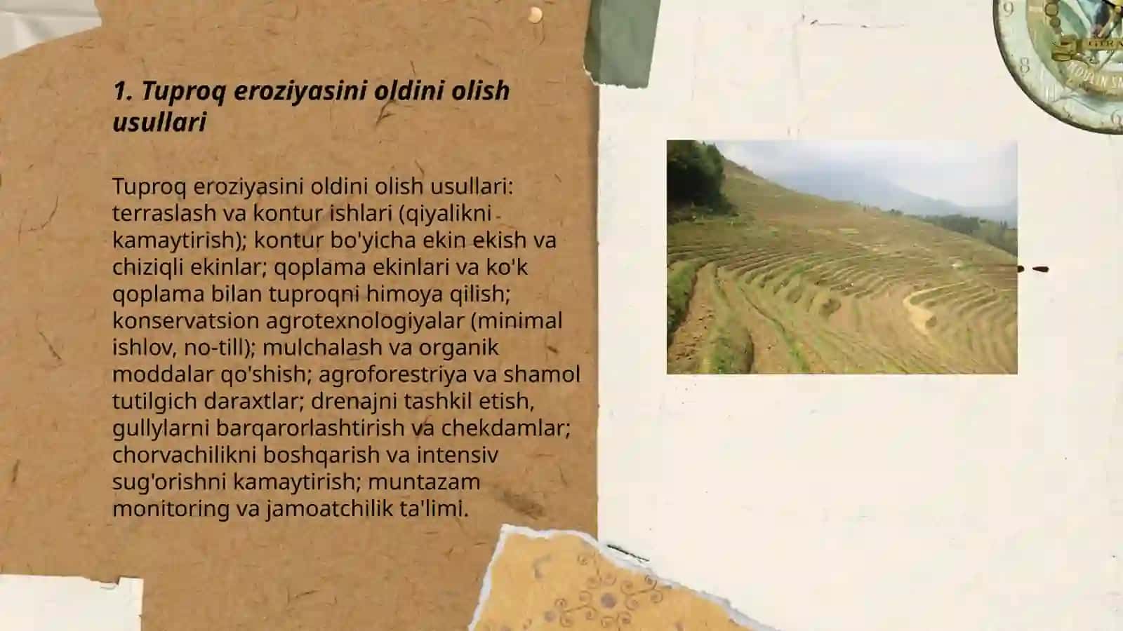 Tuproqni muhofaza qilish va ekalogik monitoring olib borish 3