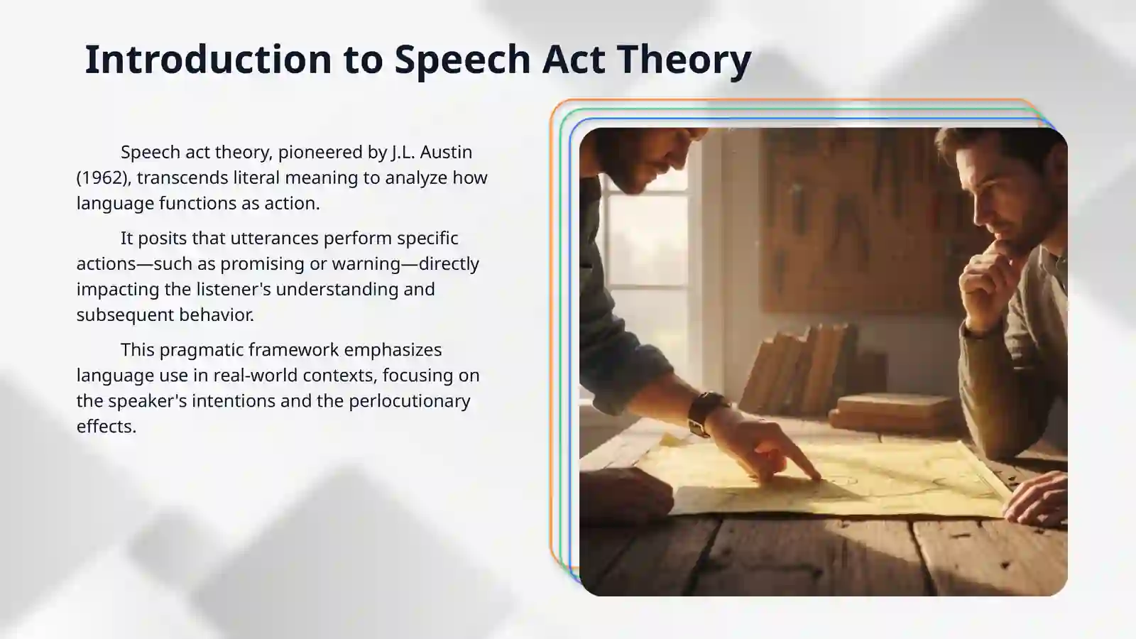 Speech act theory. 3