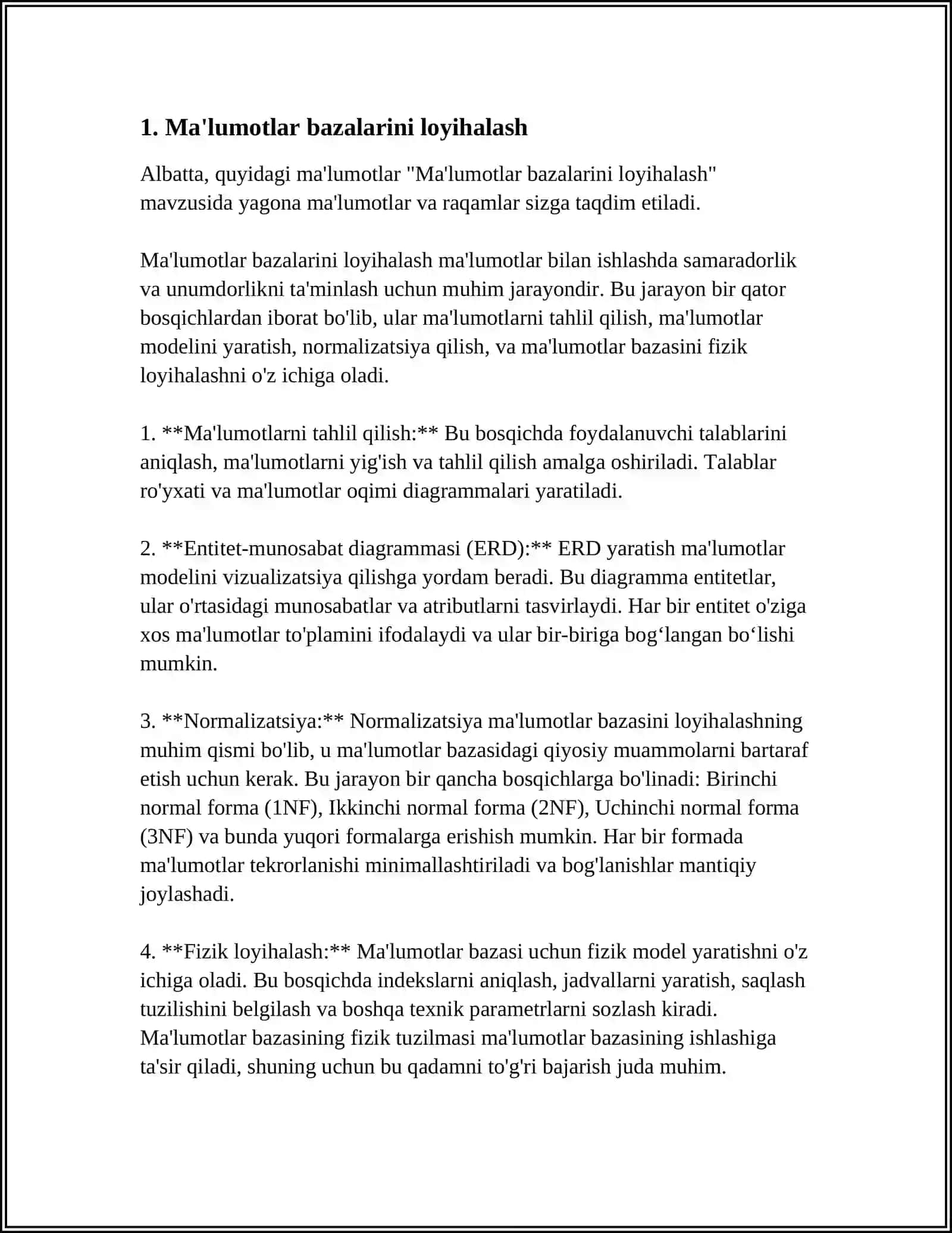 MAʼLUMOTLAR BAZALARI VA KATTA HAJMDAGI MAʼLUMOTLAR BILAN ISHLASH TEXNOLOGIYALARI 3
