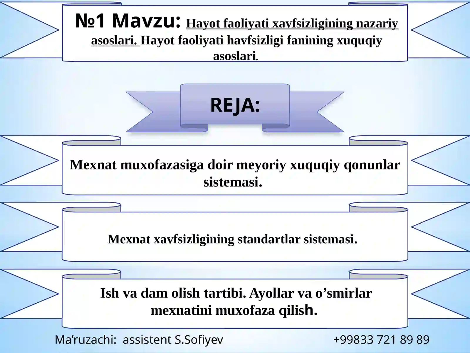 Hayot faoliyati xavfsizligi 3