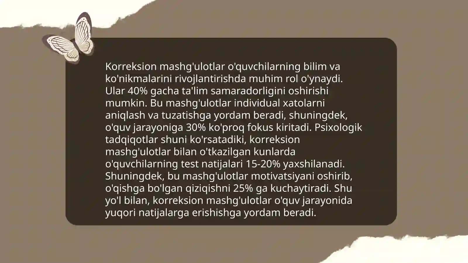 Korreksion Mashg'ulotlarni o'tkazishning maqsadi va metodikasi 3