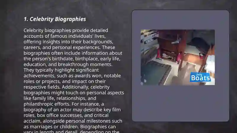 Celebrity Biographies 3