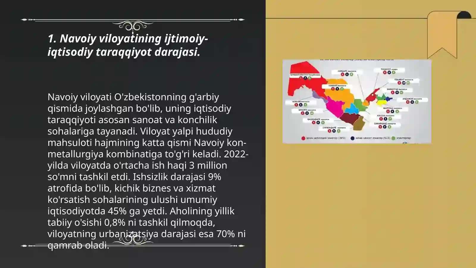 Hududning ijtimoiy-iqtisodiy rivojlanish xususiyatlari.(Navoiy viloyati misolida) 3