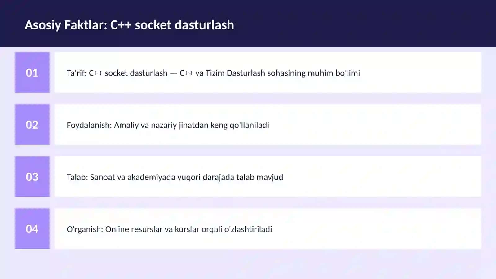C++ socket dasturlash 3