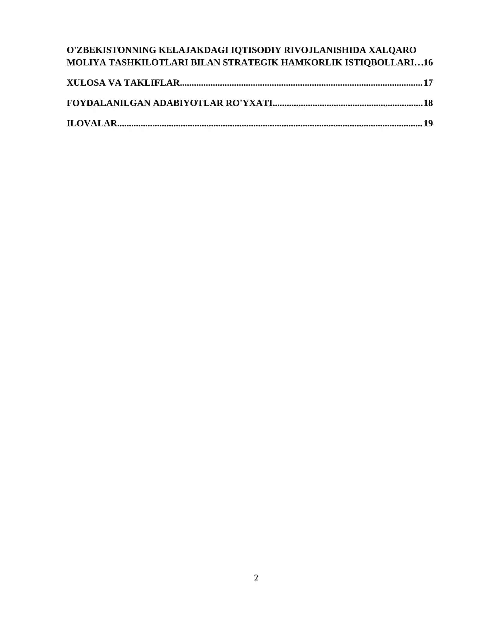 Xalqaro moliya tashkilotlarining jahon xoʻjaligini rivojlantirishdagi oʻrni 3