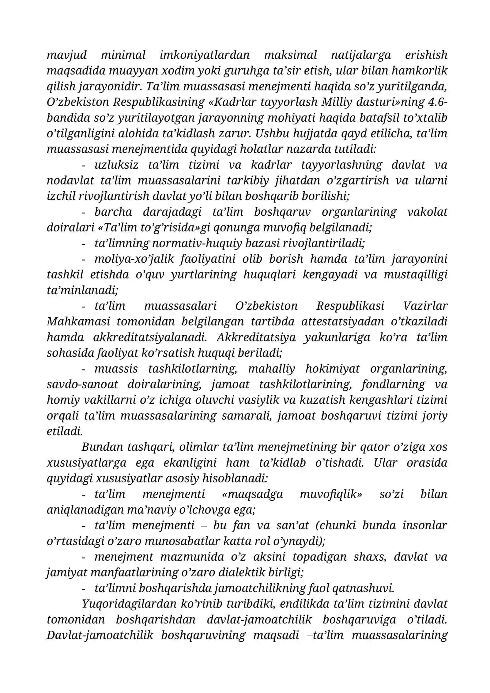 Ta’lim muassasasini boshqarishning pedagogik- psixologik asoslari 3