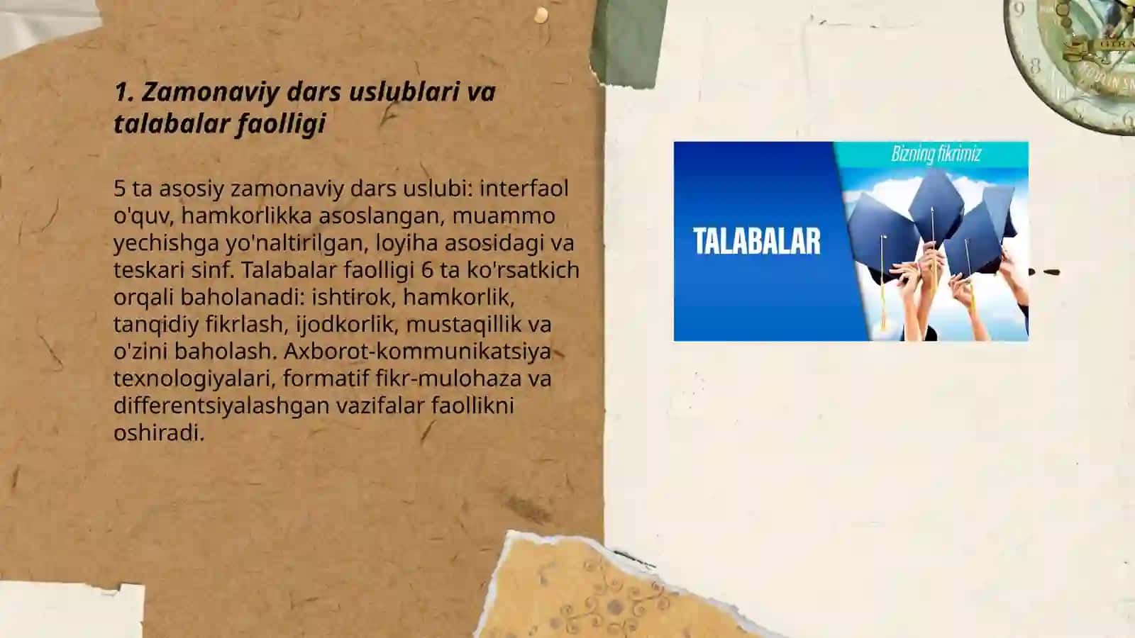 Zamonaviy dars va unga qòyilgan talabalar 3