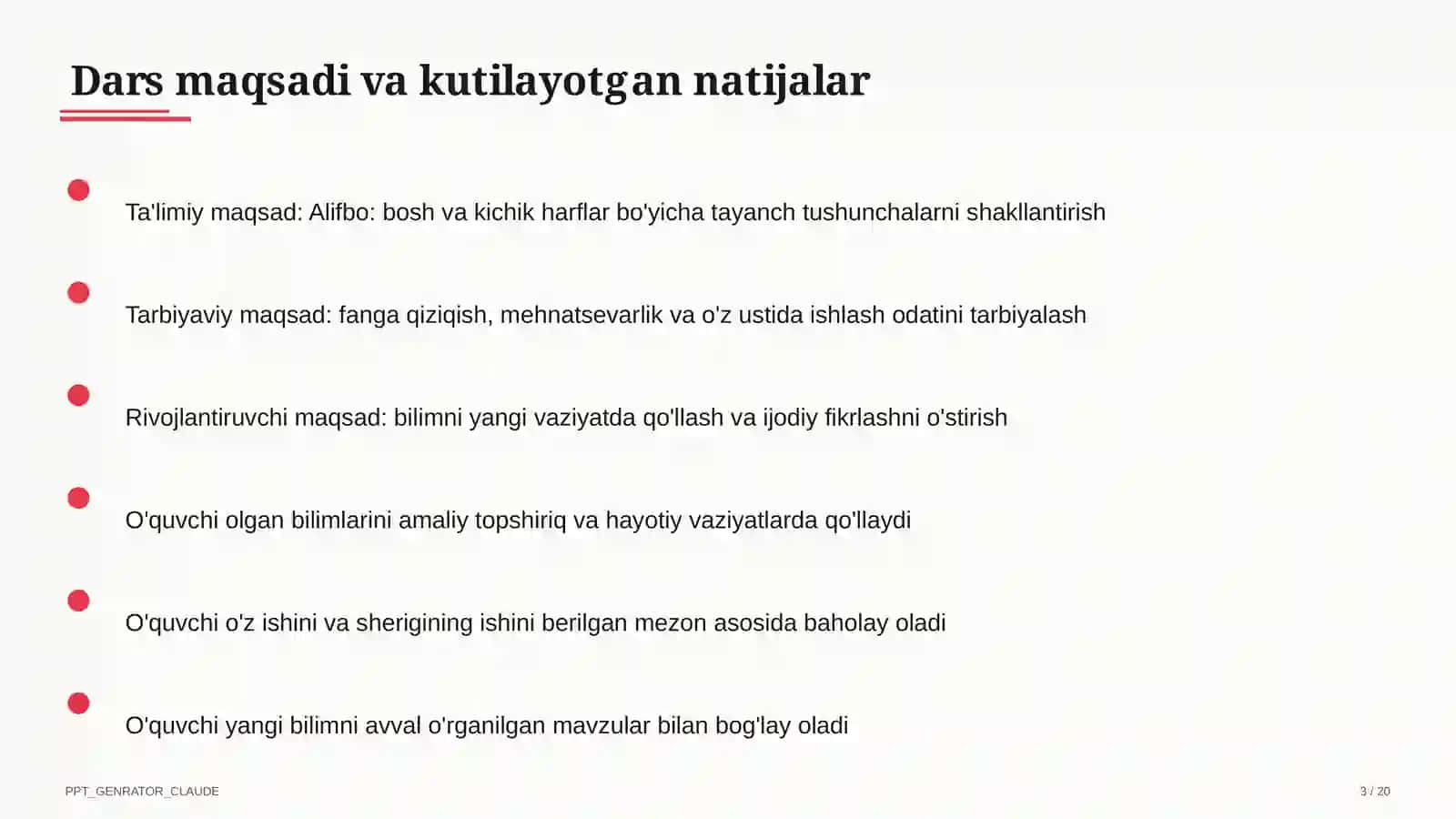 Alifbo: bosh va kichik harflar (1-sinf) 3
