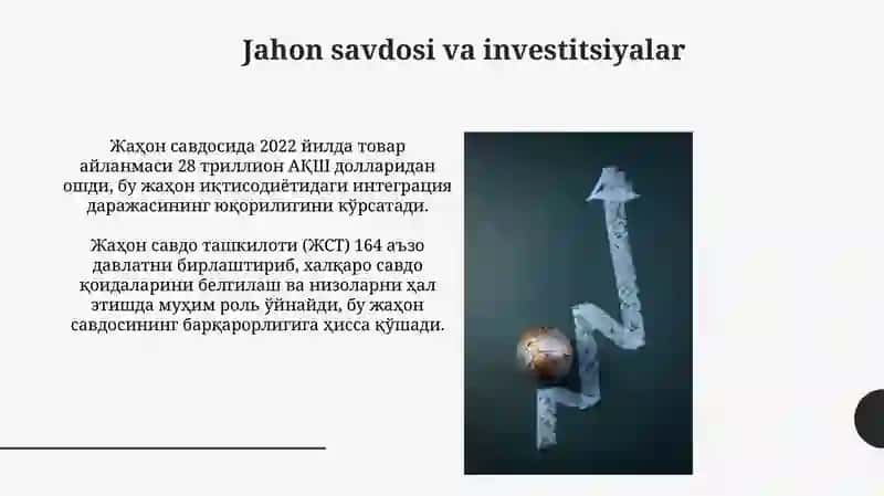 Ochiq iqtisodiyot tushunchasi va uning ko'rinishlari 3