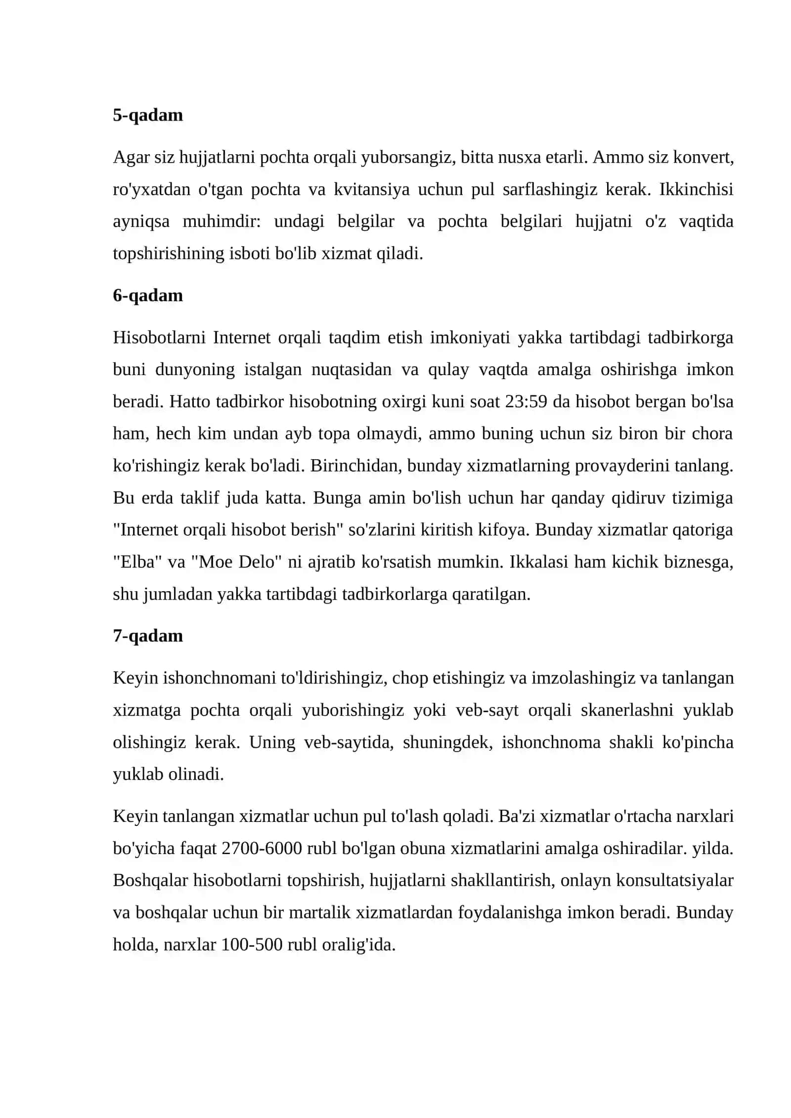Soliq va statistika xisobotlarini topshirish 3
