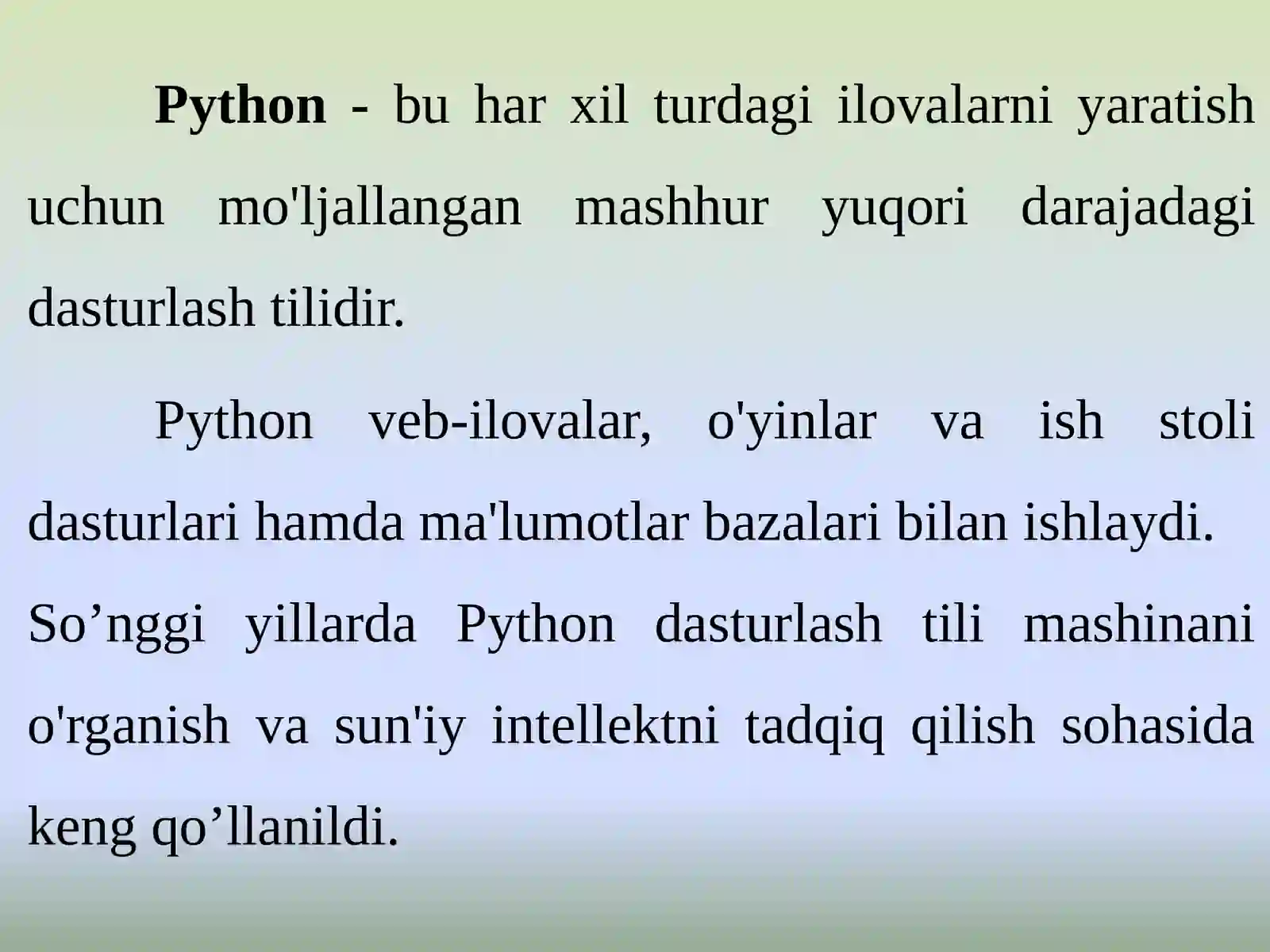 Pythondasturlash tili 3