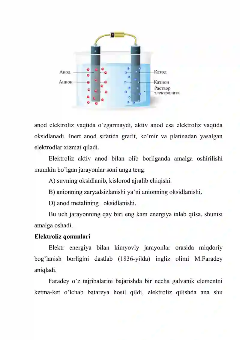 SANOATDA ELEKTROLIZ JARAYONINING QO`LLANILISHI. 3