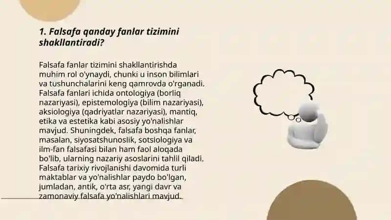 Fanlar tizimida falsafaning ahamiyati 3