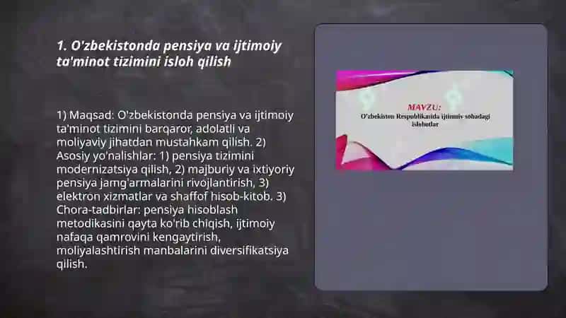 O'zbekistonda pensiya va ijtimoiy ta'minot tizimini isloh qilish 3