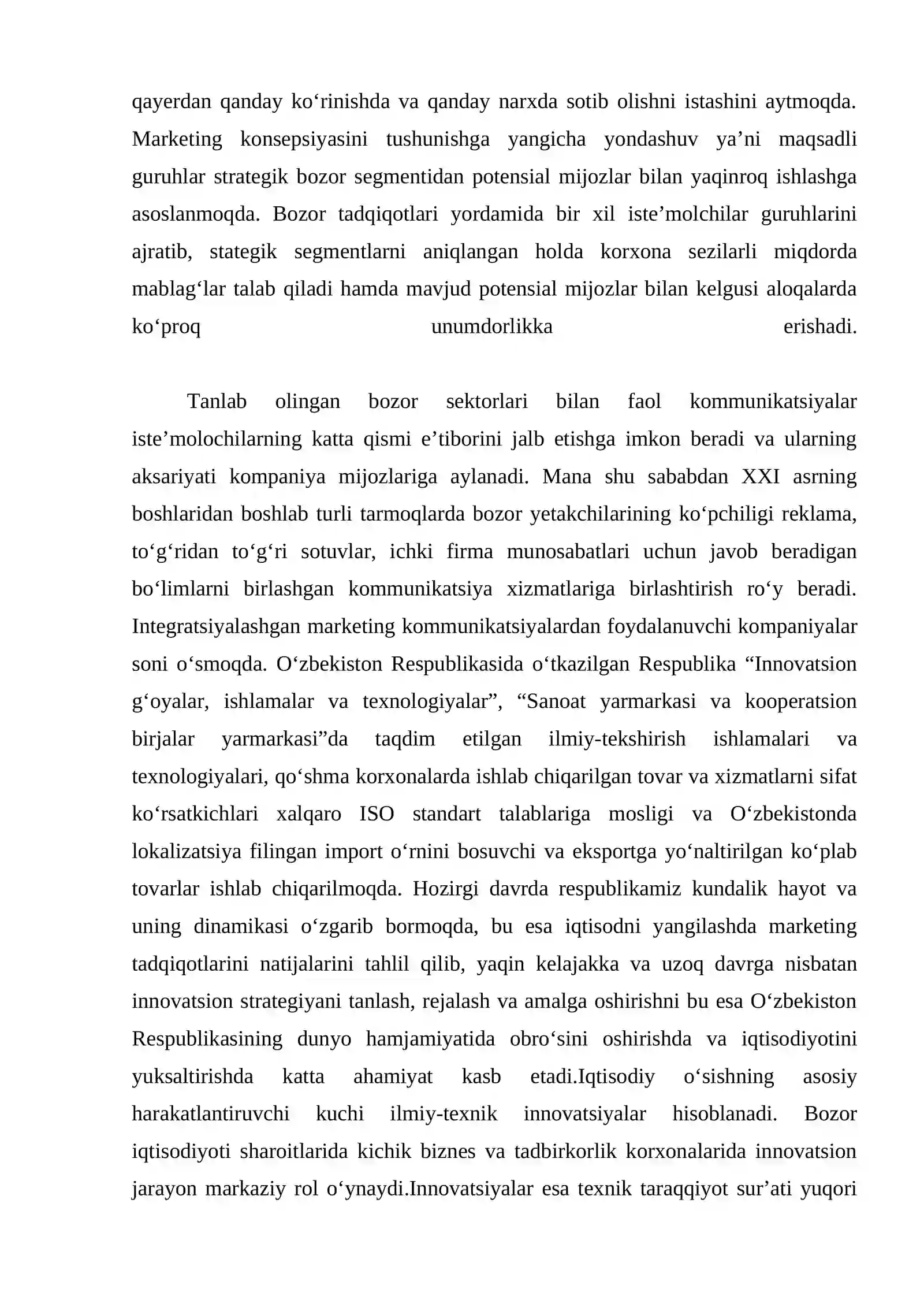 Innovatsion marketing faoliyatini takomillashtirish 3