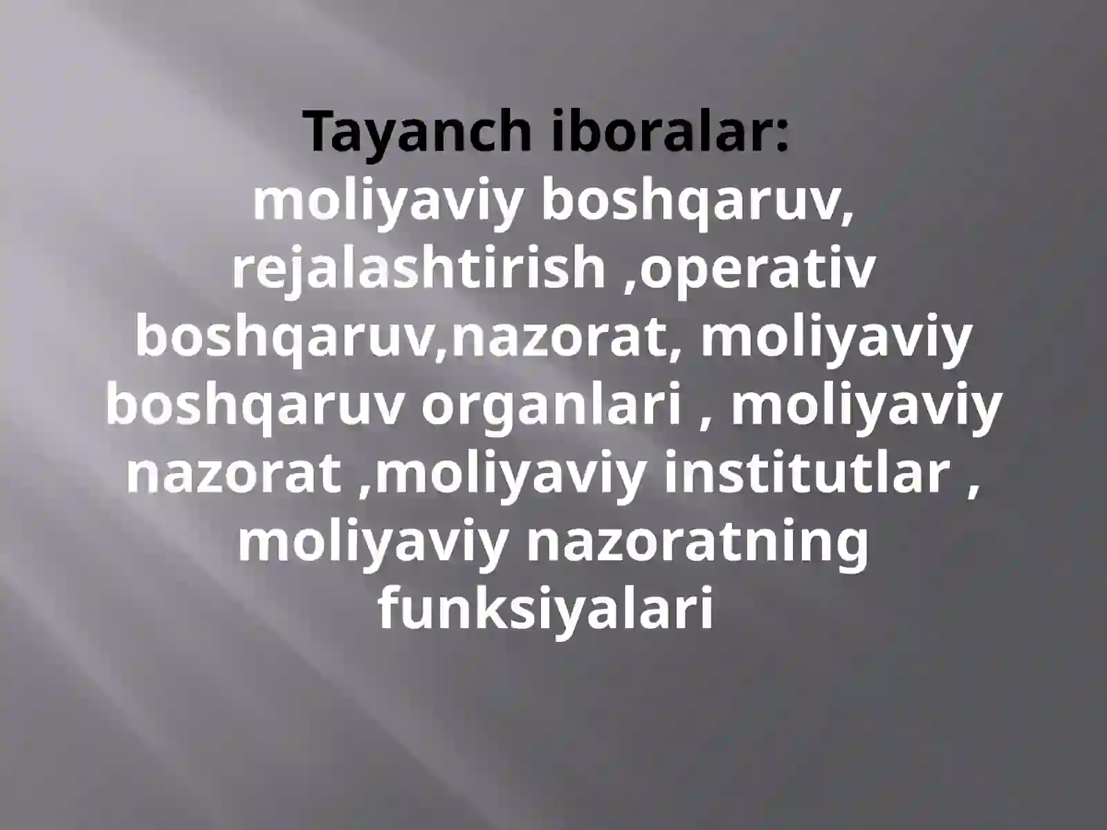 MOLIYAVIY BOSHQARUV VA NAZORAT 3