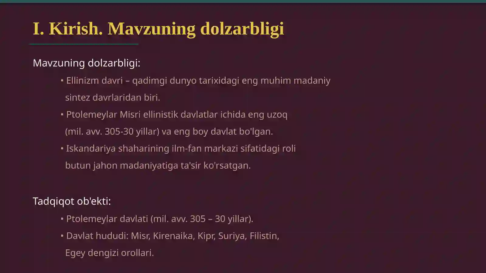 Ellinizm davrida Misr 3