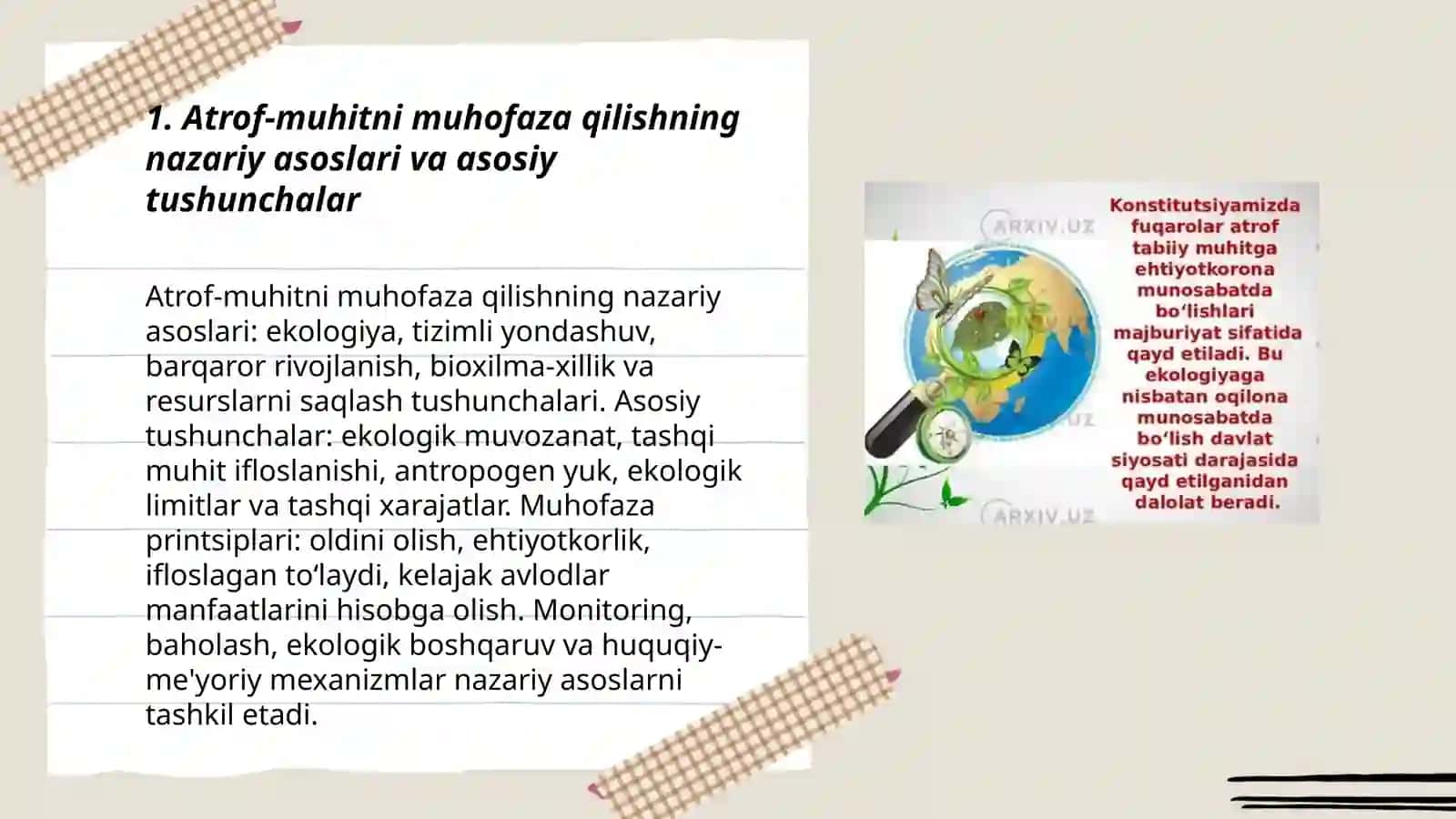 Atrof-muhitni muhofaza qilishning nazariy asoslari 3